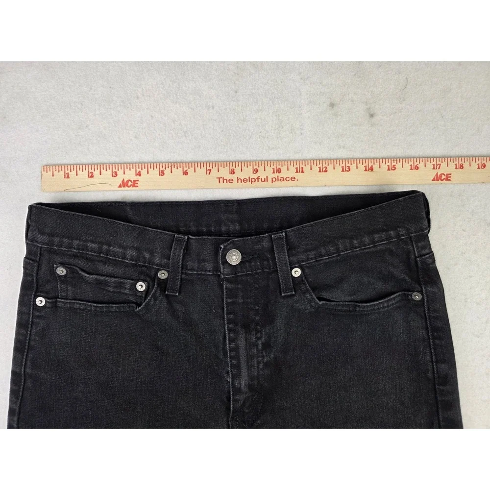 Levi's 510 Men's‎ 34x34 Skinny Fit Jean Fit Black Denim (32x31 READ)